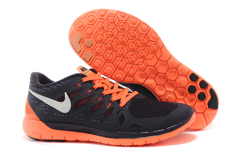 Chaussures Nike Nouveau Libres 5.0 Hommes Plus Le Noir D Orange De Fonctionnement